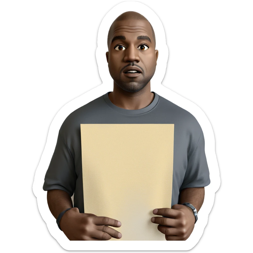 bald man in t-shirt meme sticker