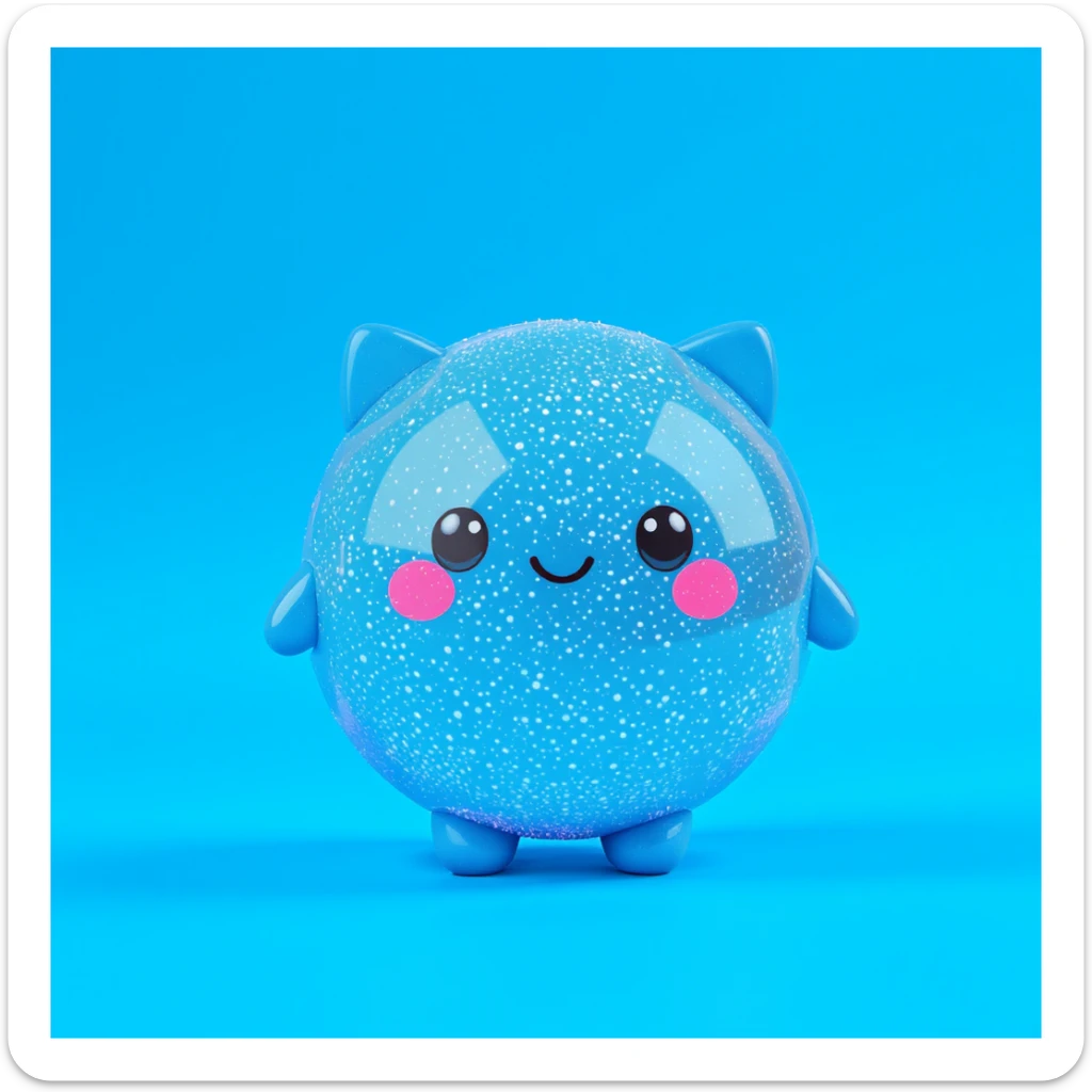 cute and shiny object, no background sticker