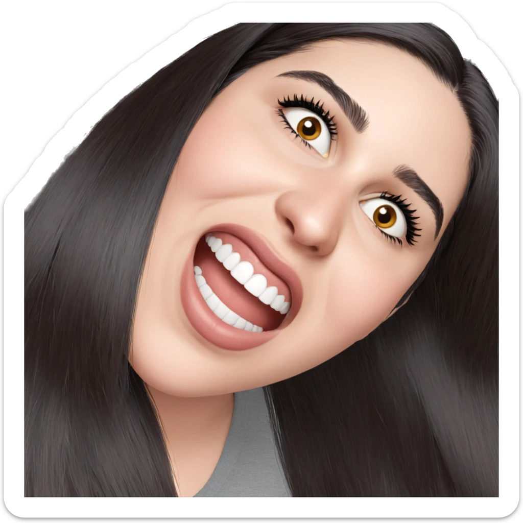 realistic portrait of girl sticker