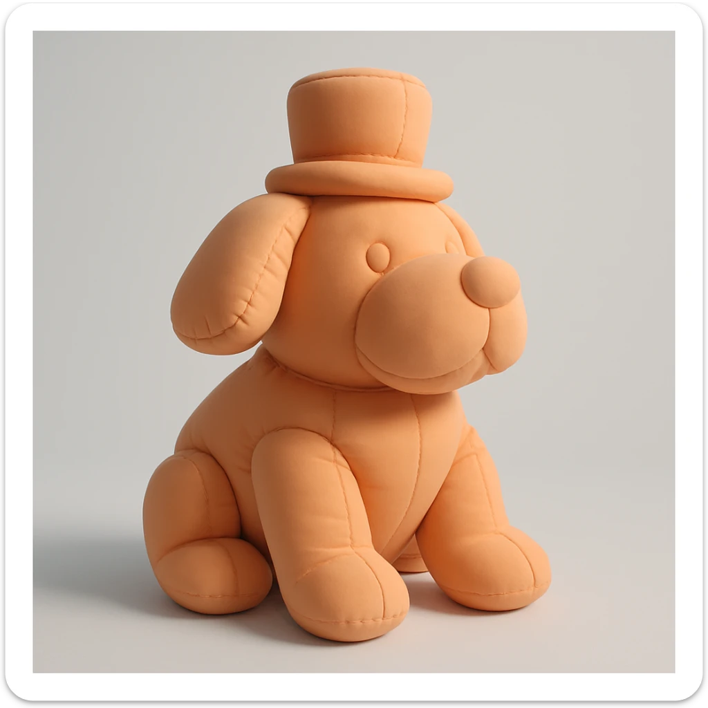 dog with tophat sticker