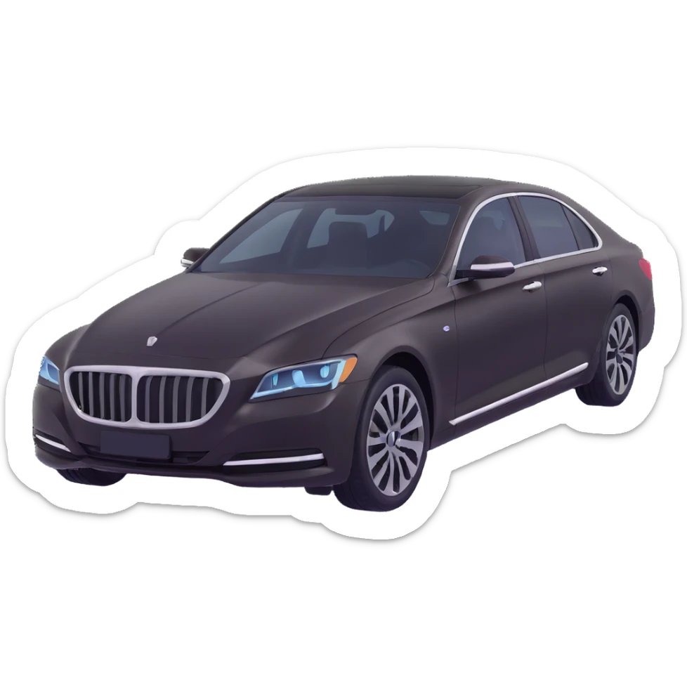 premium sedan with a transparent film partially covering the car, film in the process of being installed, elegant and sophisticated sticker