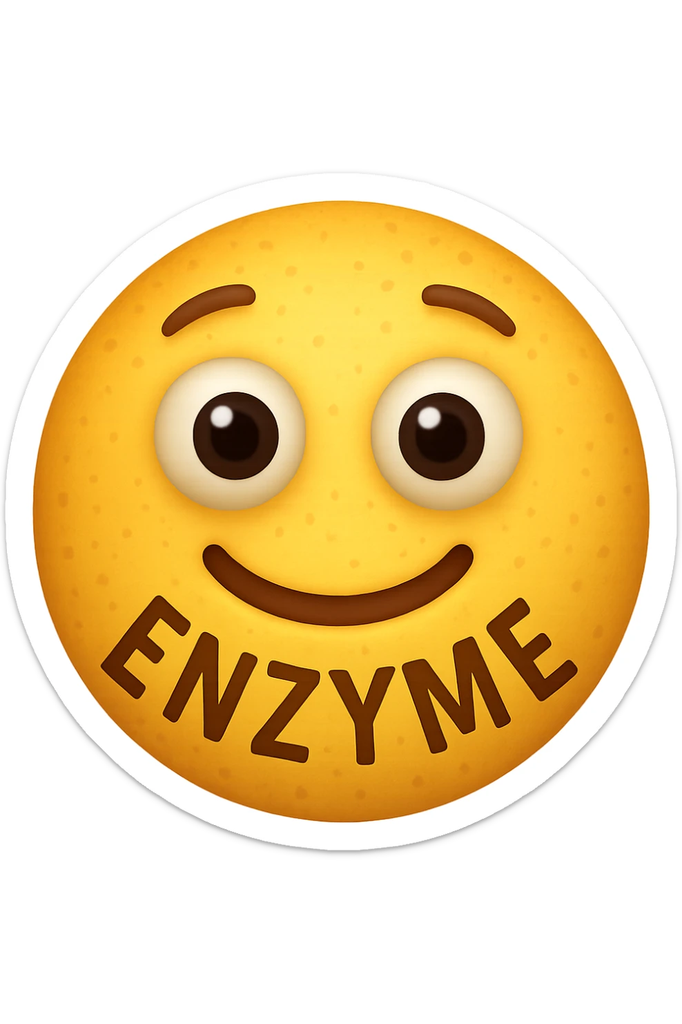 emoji con enzima umano con occhi 3d sticker