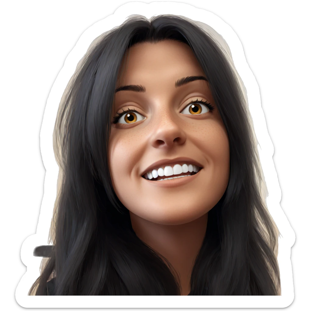 realistic portrait of a girl sticker