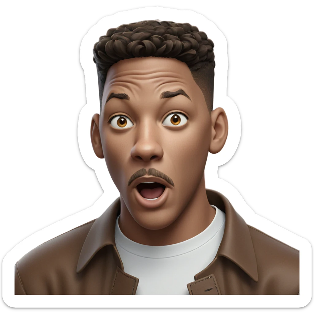 meme portrait of solo boy sticker