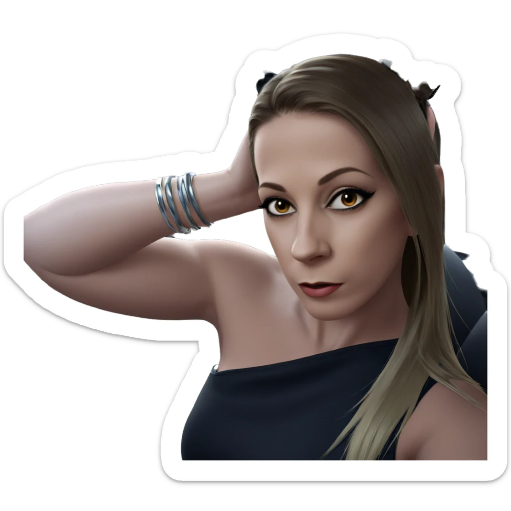 girl with animal ears in car sticker