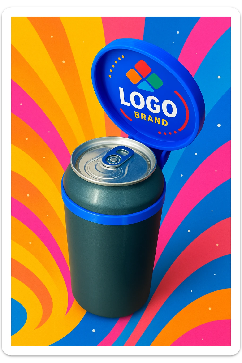 Készíts a következő jellemzőkre a mellékelt fotó felhasználásával a szöveghez illő képet, 1000x600px-es méretűt, fiatalos, dinamikus, megnyerő,változatos, színes, valósághű fotók legyenek!
„A kupaktetőd, mint reklámfelület”
Használjuk ki a kupak által adott marketing lehetőségeket! Egyedi logók, minták elhelyezésére kiválóan alkalmas, növelve a márkaismertséget. sticker