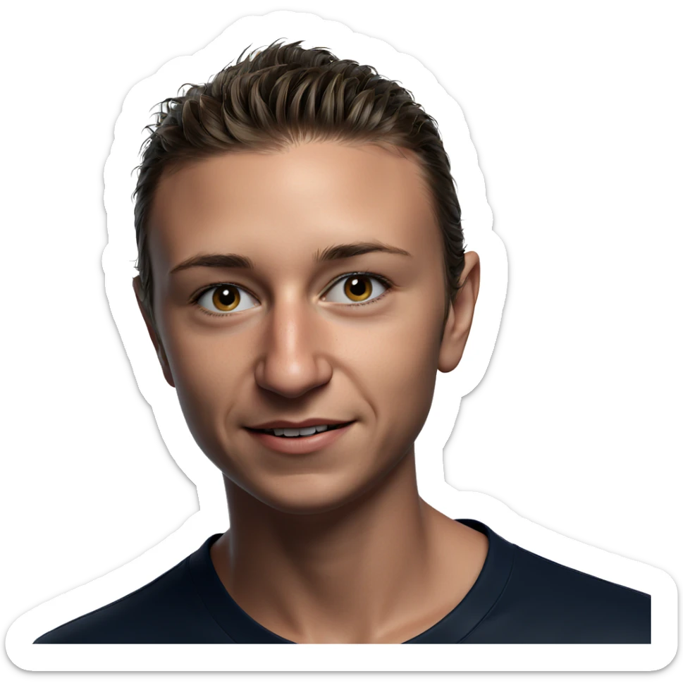 realistic portrait of a boy sticker