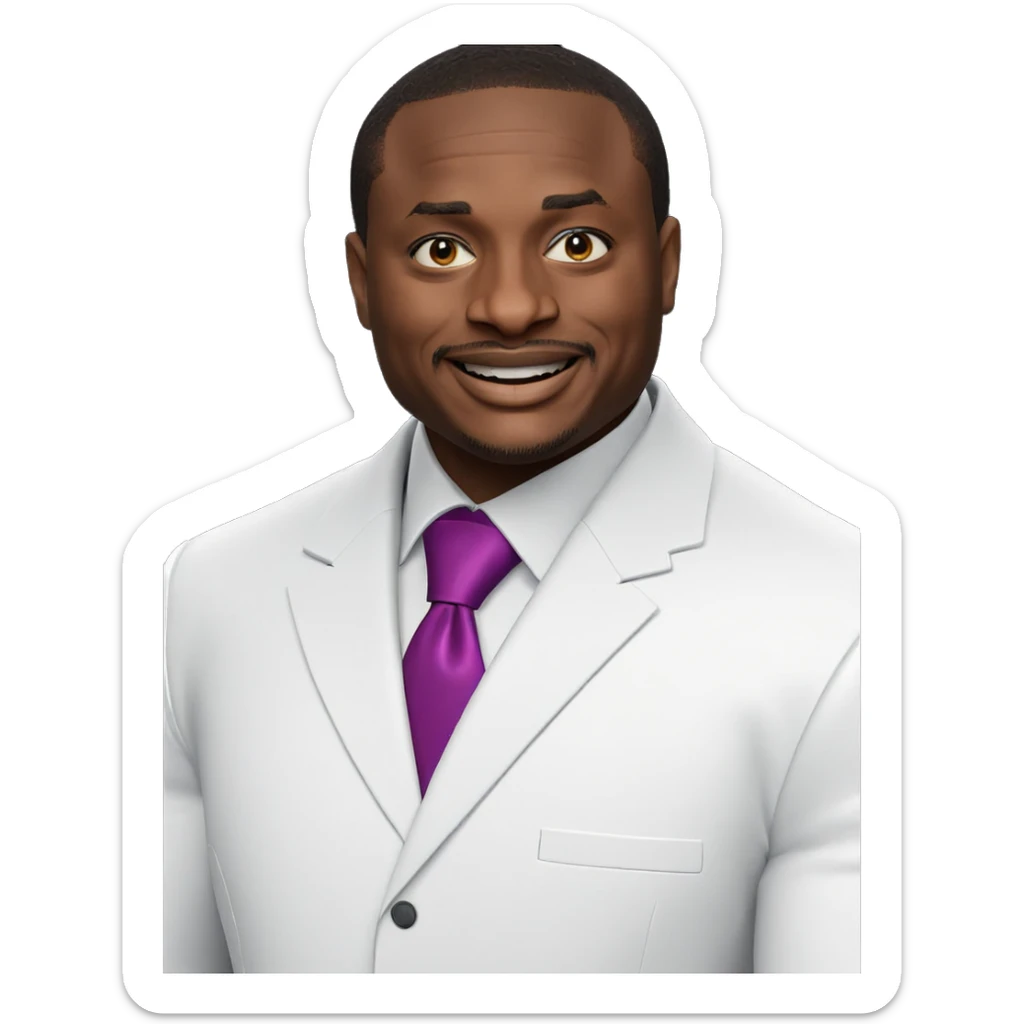 confident smile in formal attire sticker