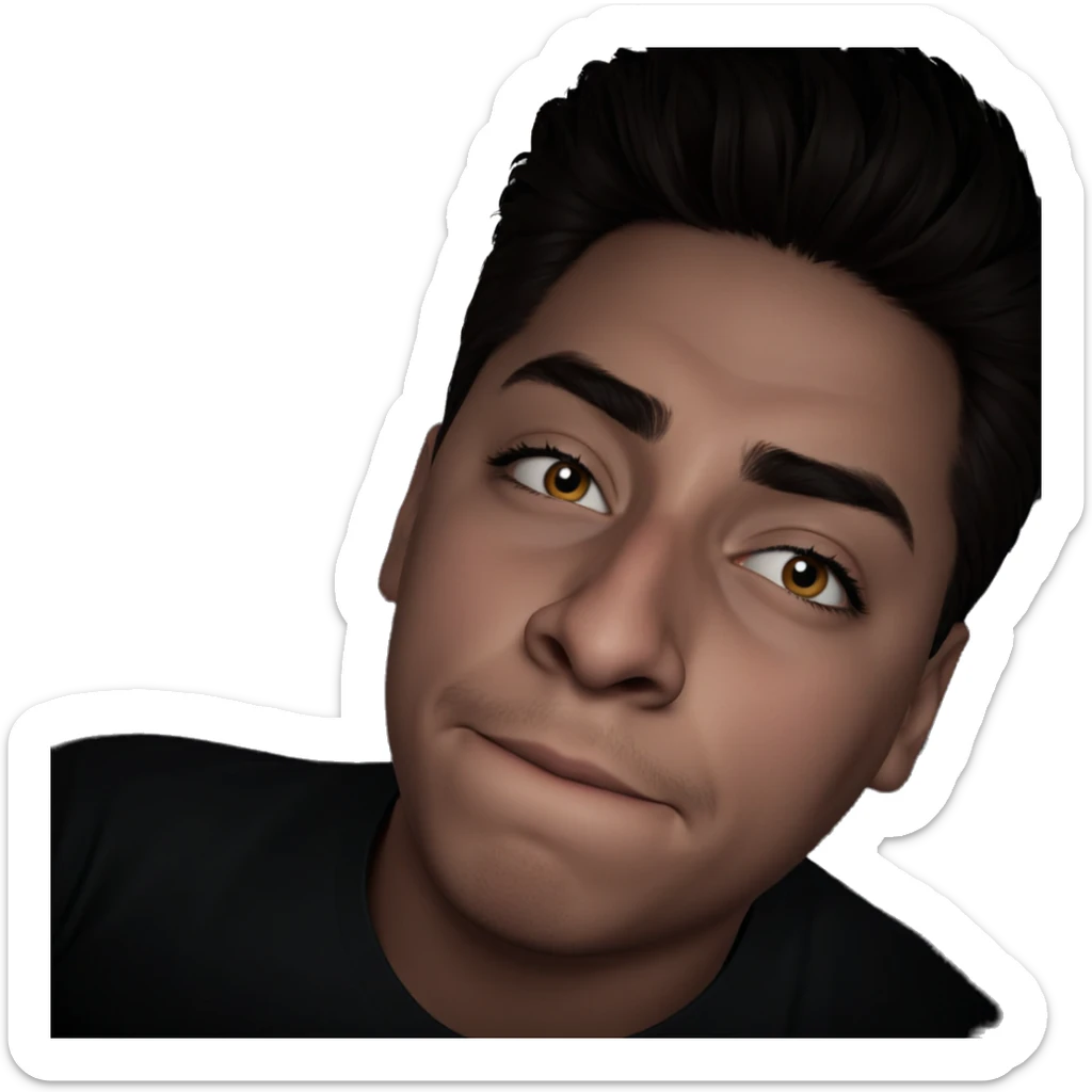 portrait of a young man sticker