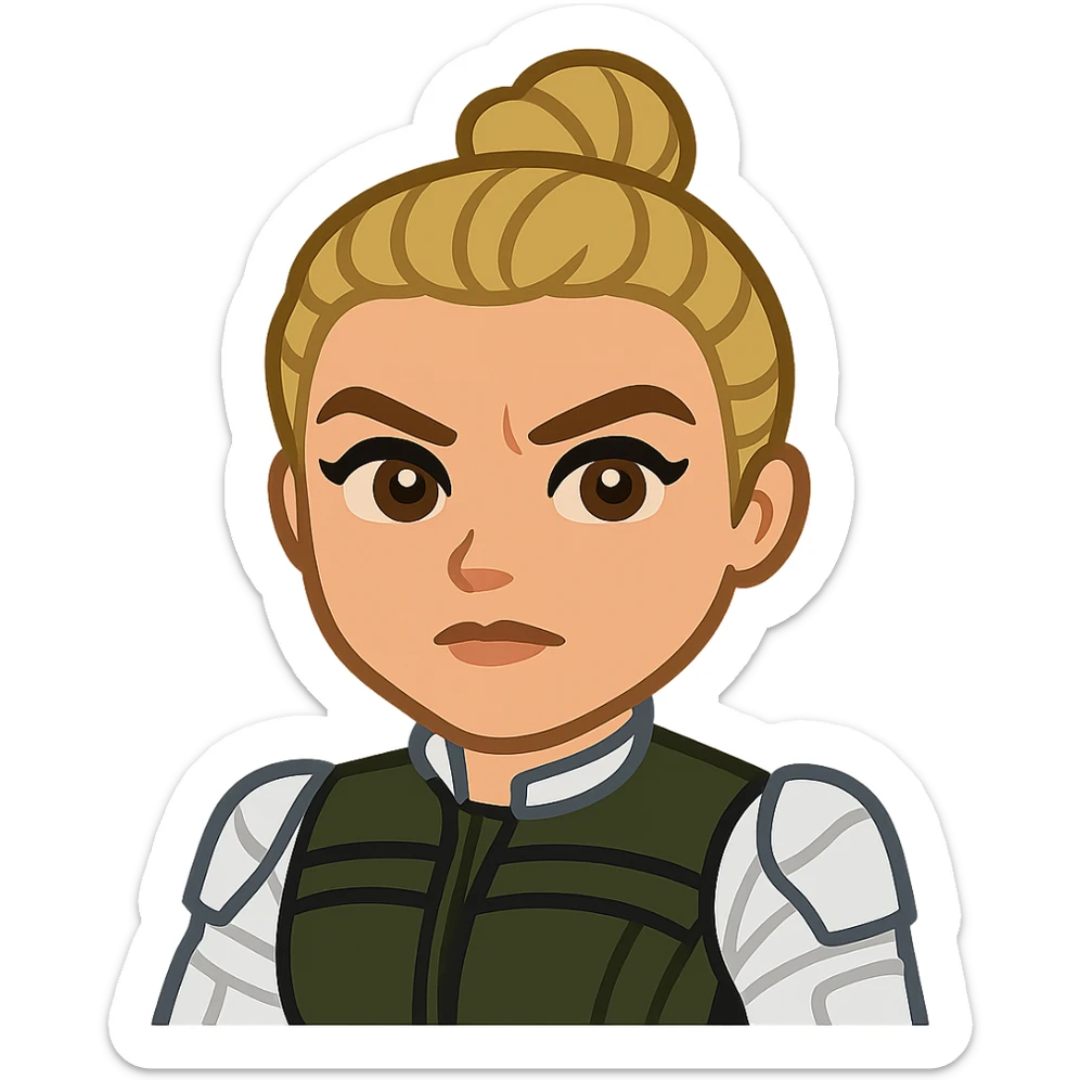 twitter emoji style yelena belova played by florence pugh, marvel superhero sticker