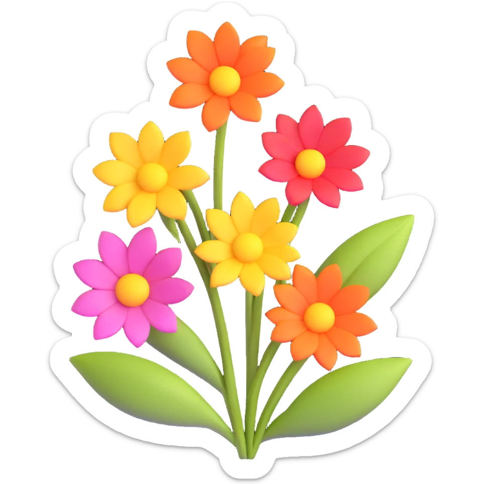beautiful flower sticker