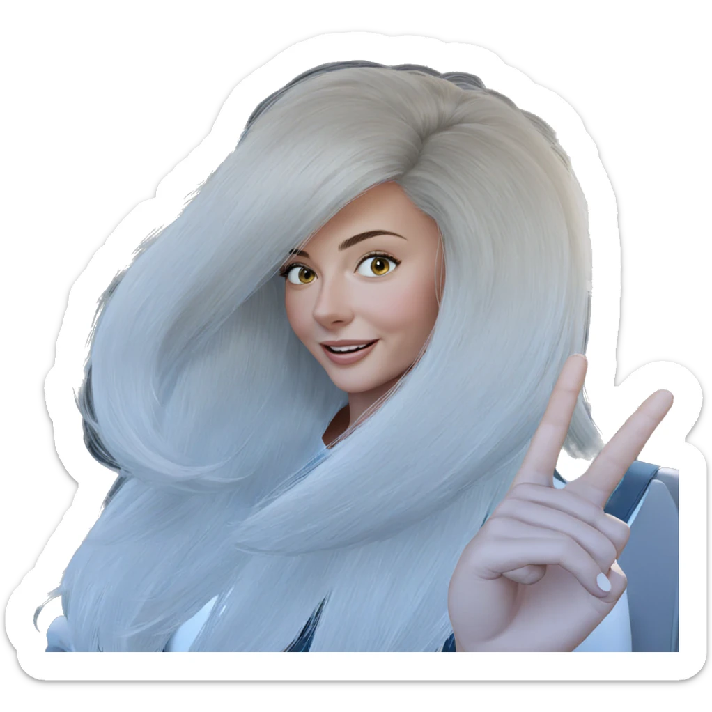 smiling girl in car sticker