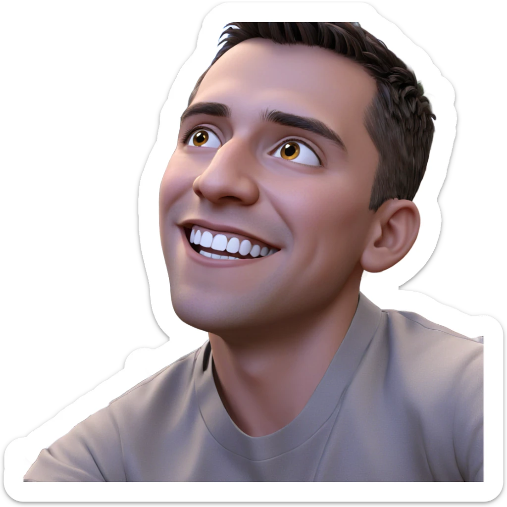 realistic portrait of a boy sticker