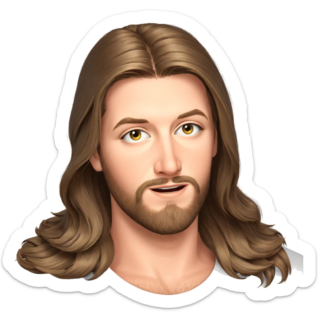 handsome male portrait with beard sticker