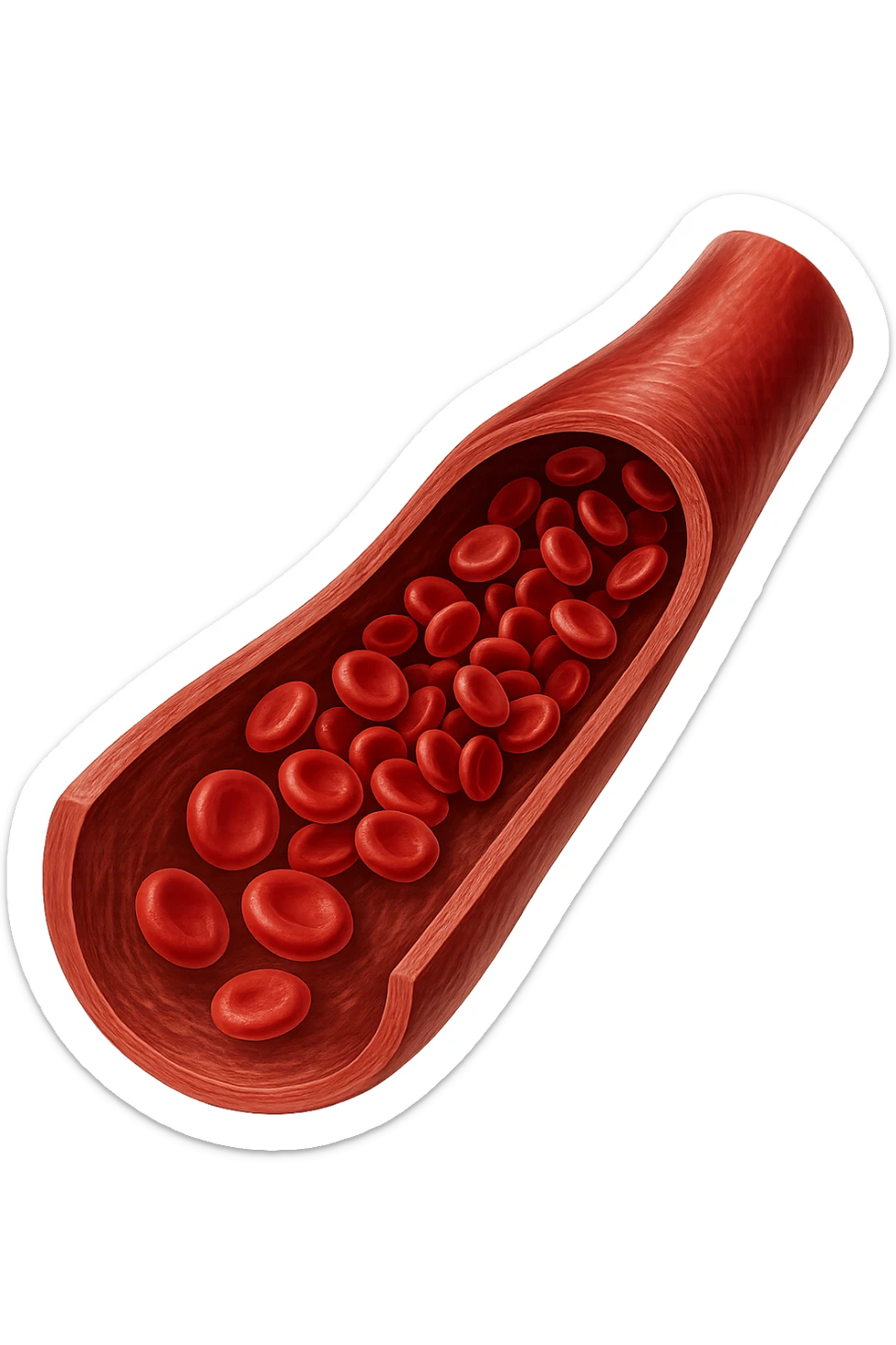 vena umana con globuli rossi sticker