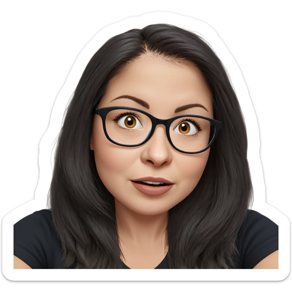 realistic portrait of girl sticker