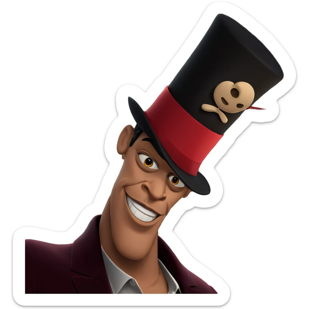 pleased boy in top hat sticker