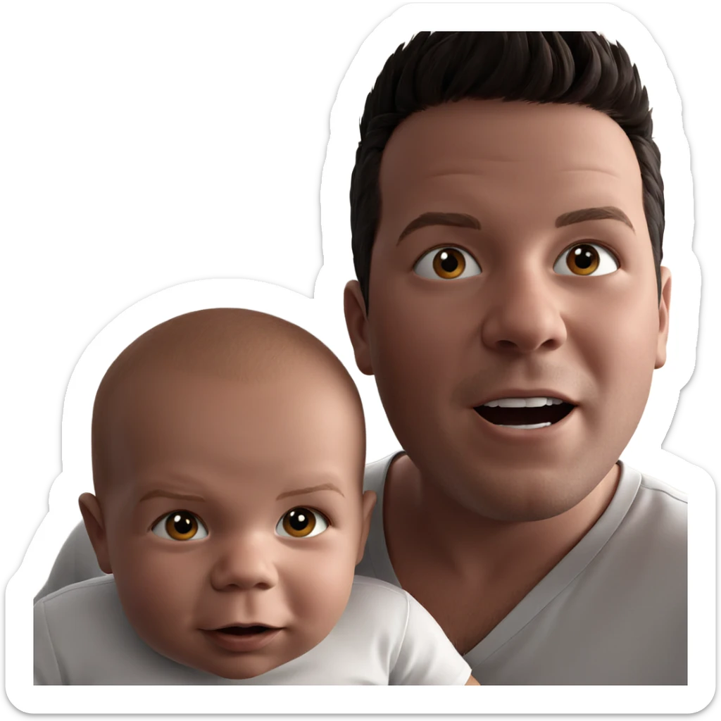 brothers with contrasting styles sticker