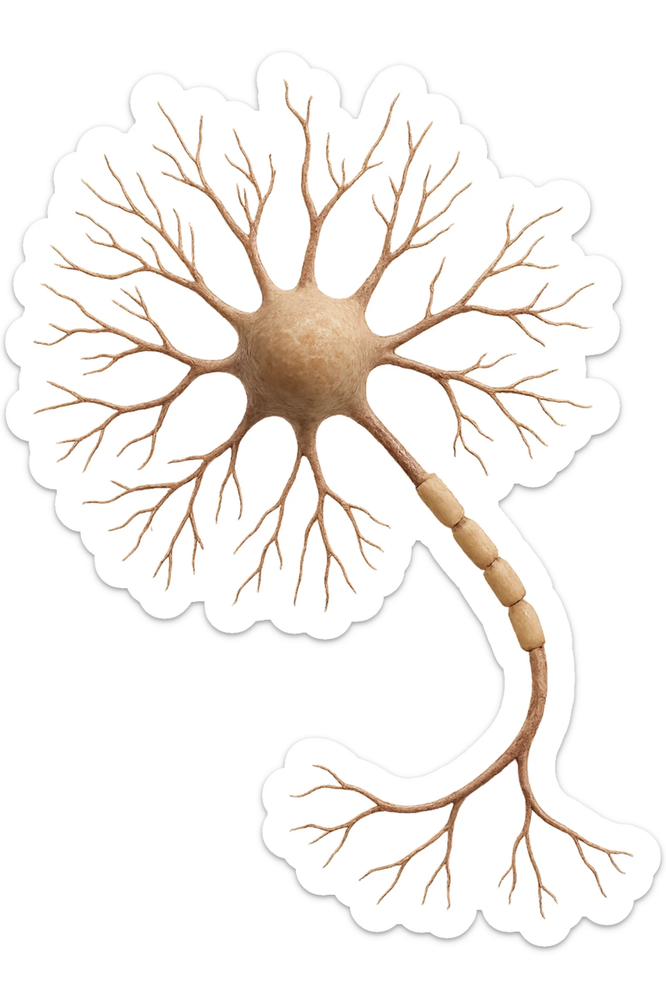 neurone umano 3d sticker