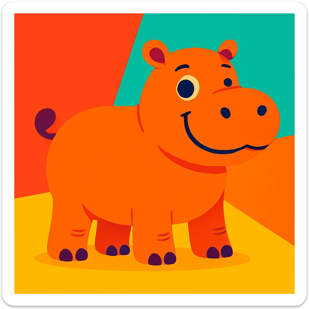 Hippo sticker