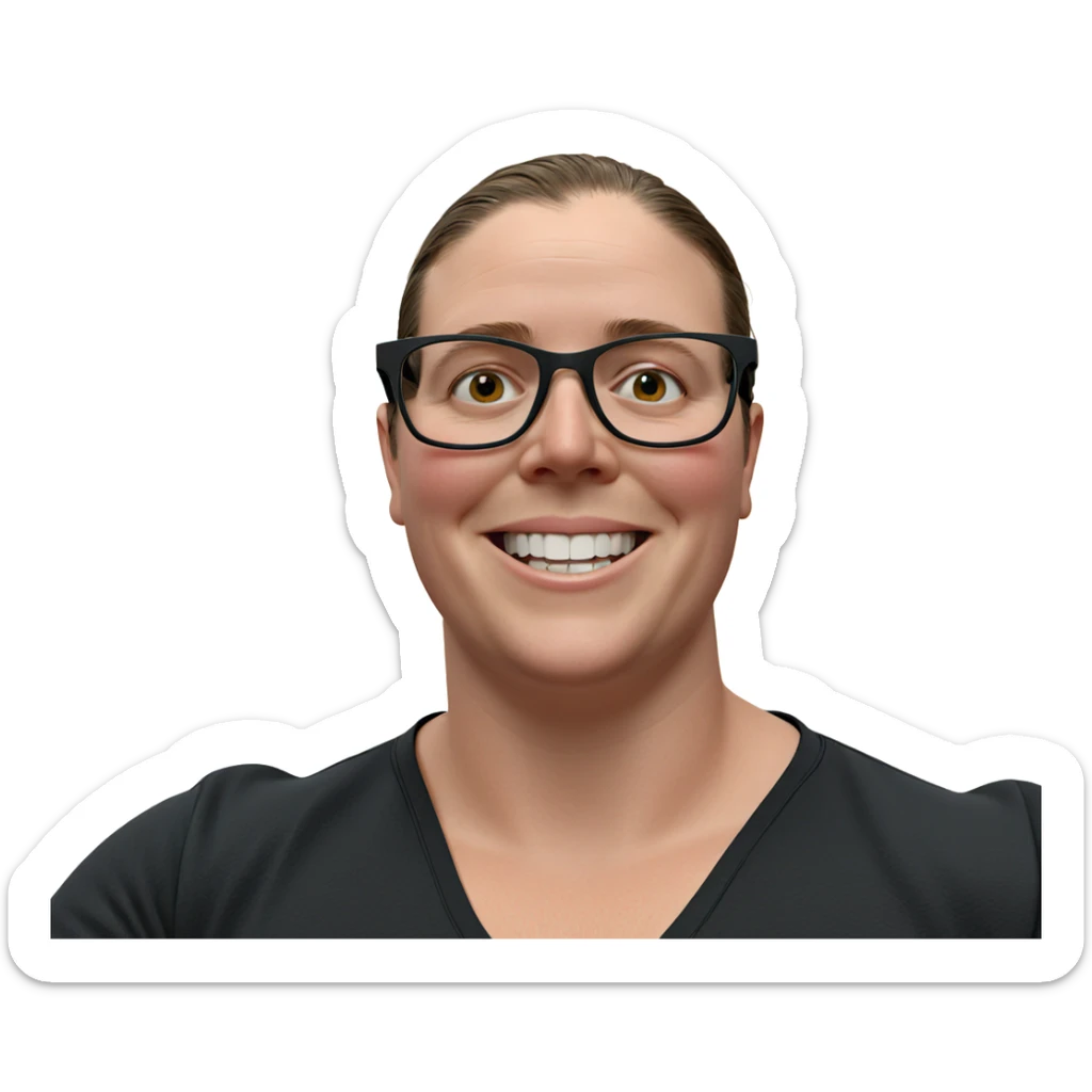 smiling boy in black shirt sticker