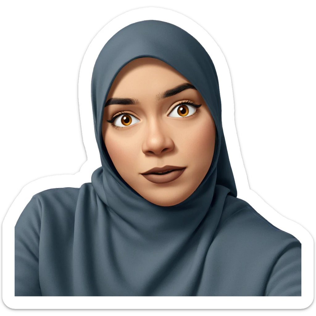 intense gaze with brown eyes sticker