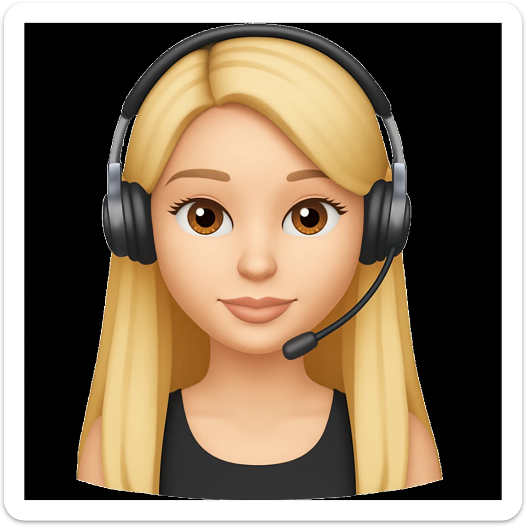 Make her hair much longer in the style of emoji (apple style emojis). Keep the emoji style look consistent. sticker