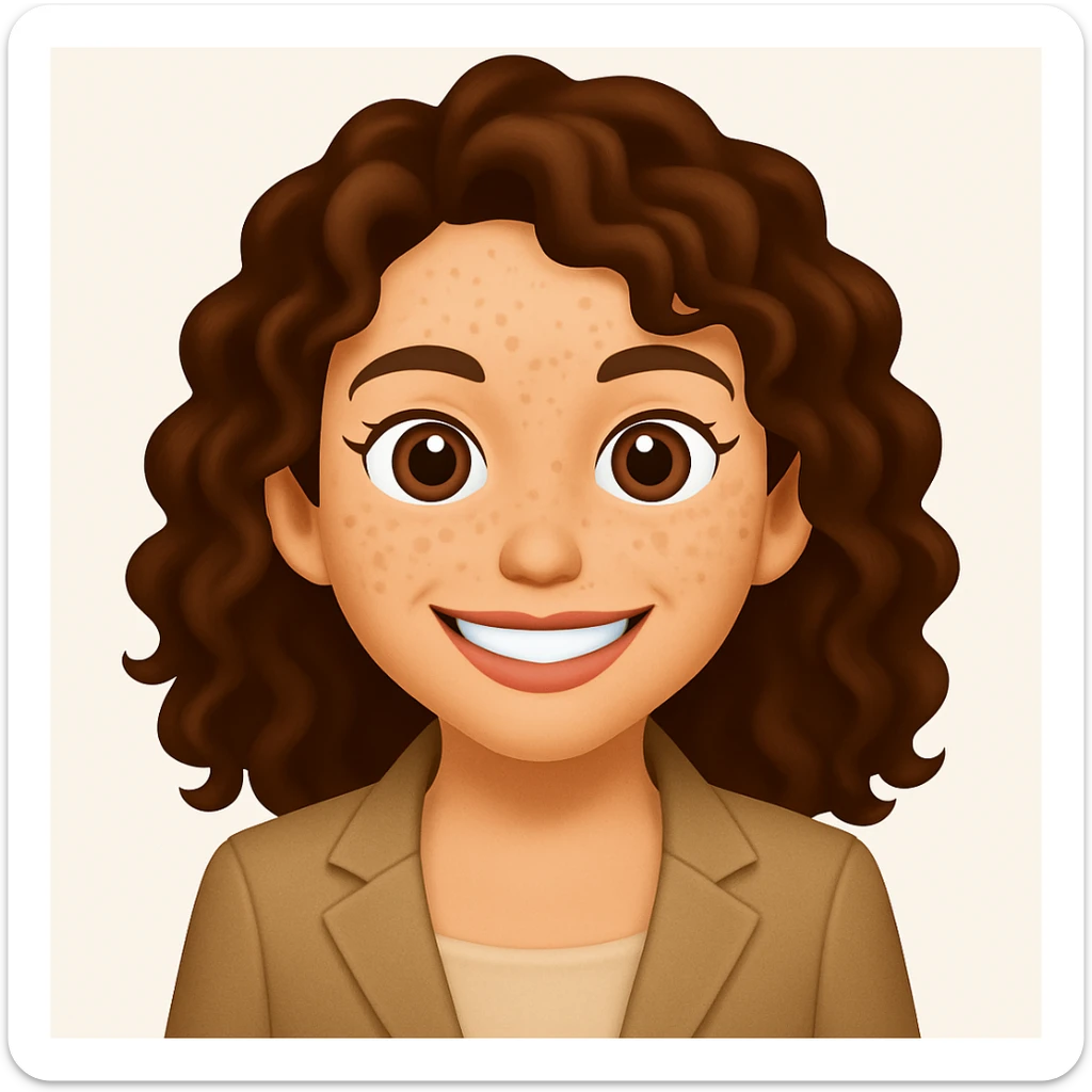 turn the second man in emoji style of the 1st image, match the facial features and match dressing style of the 2nd image, she is having open shoulders  sticker