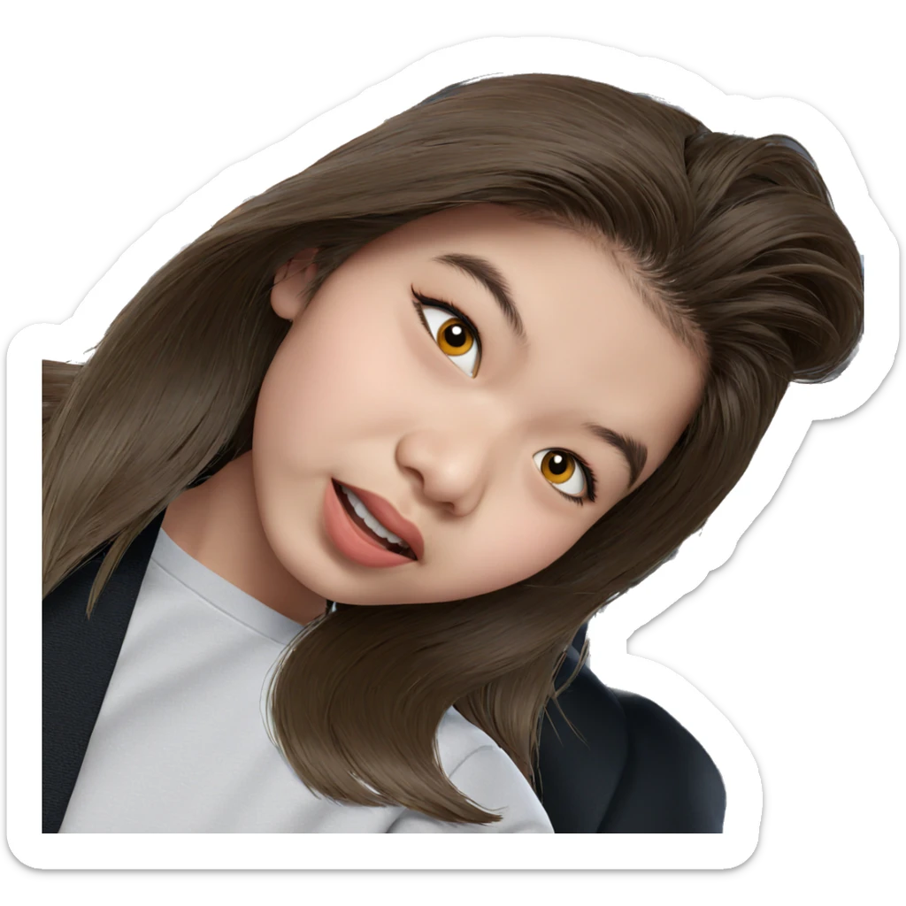 girl in car interior sticker