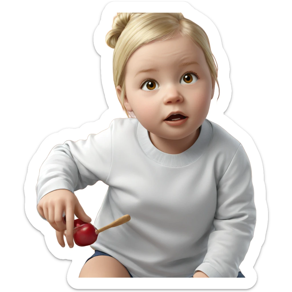 blonde girl portrait realism sticker