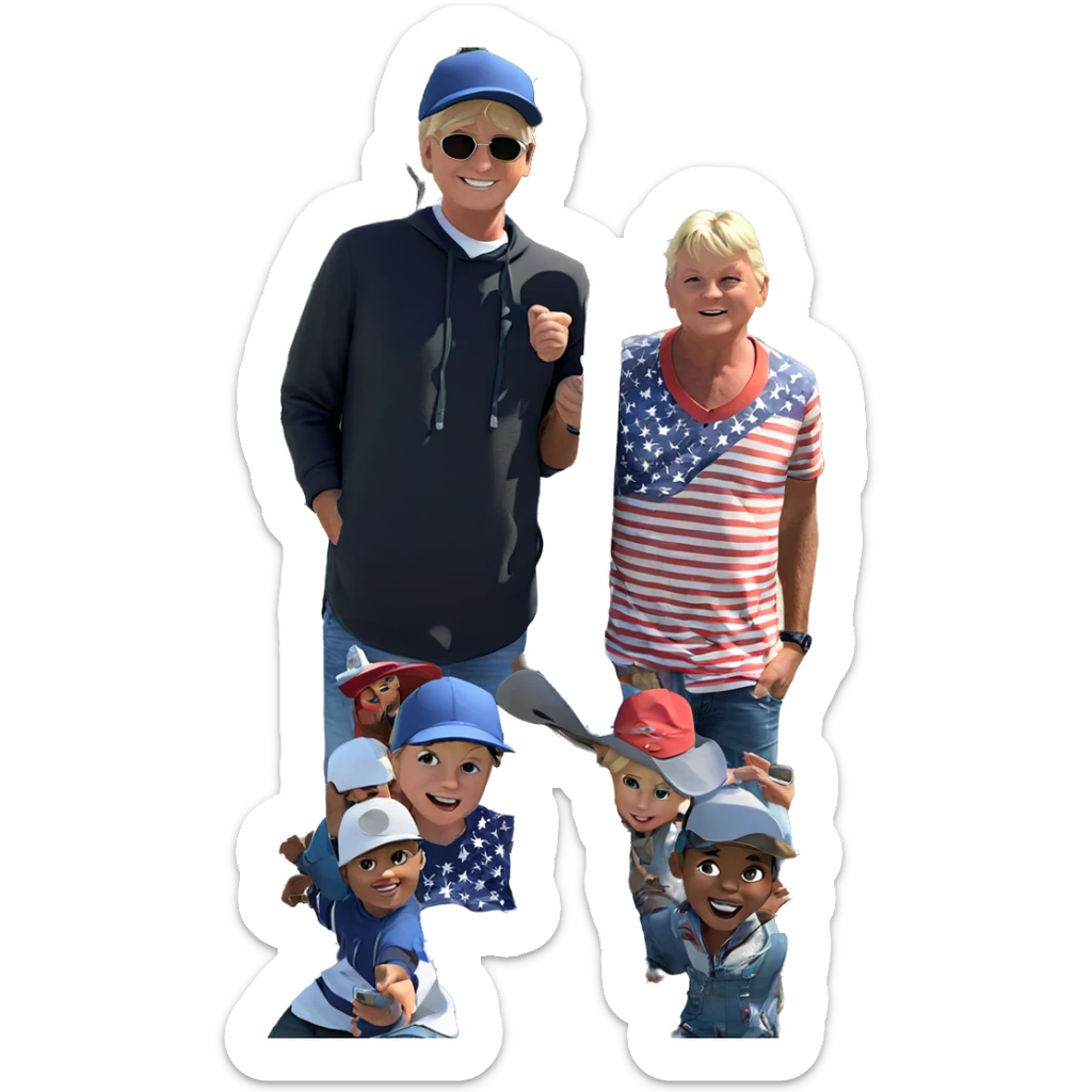 boys in hats outdoors sticker