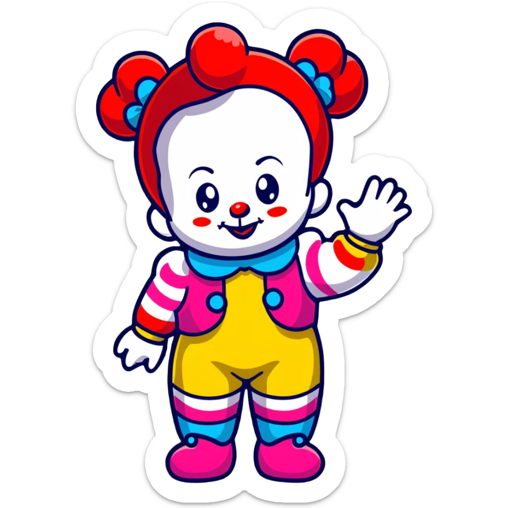 Circus Baby from Five Nights at Freddy's Sister Location, clown girl animatronic sticker