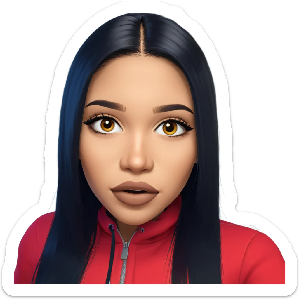 portrait of a girl sticker