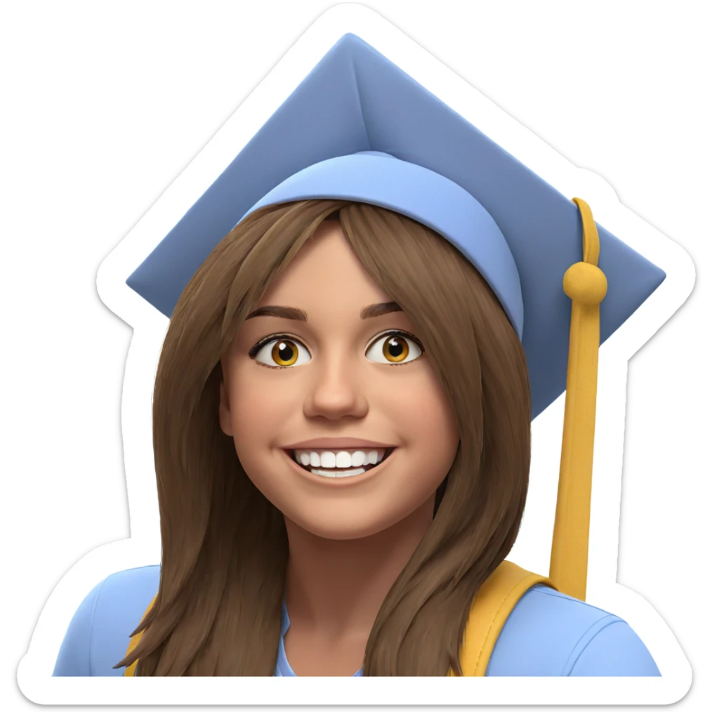 smiling boy with hat portrait sticker