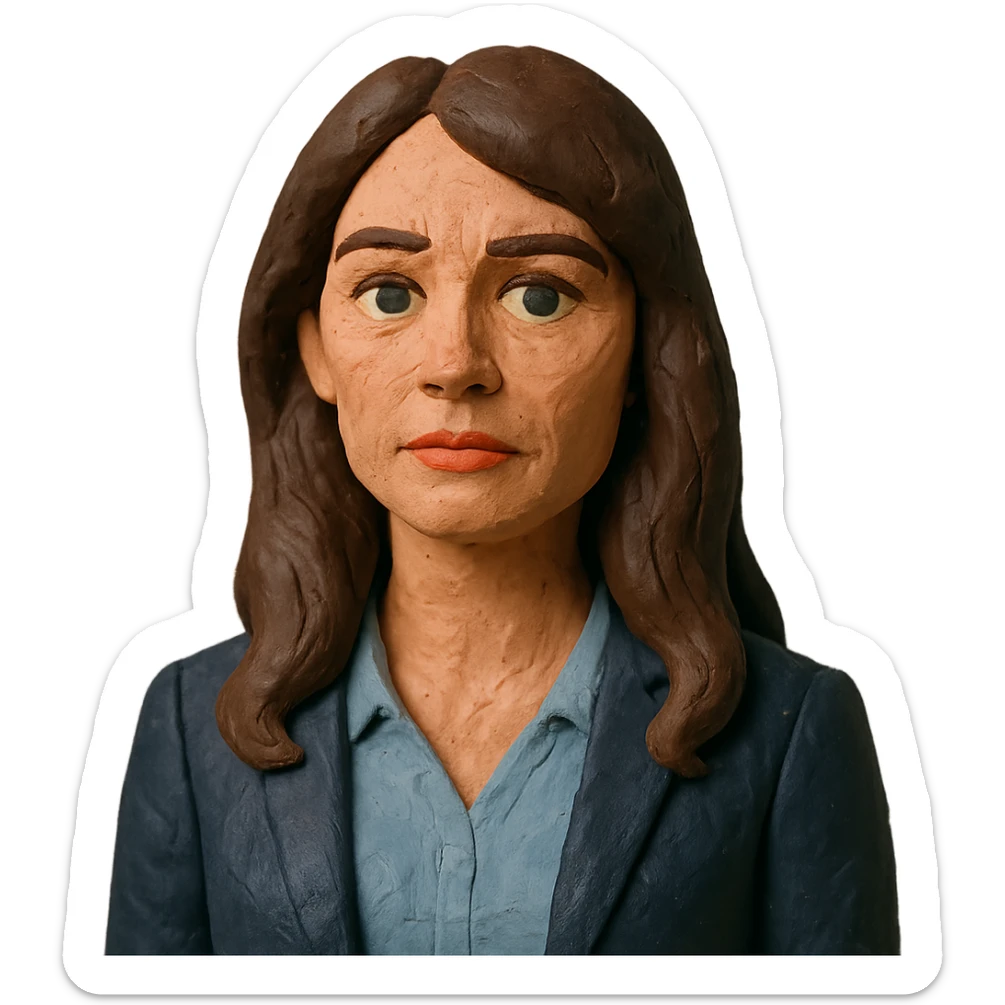 claymation style portrait of Teresa Lisbon from The Mentalist sticker