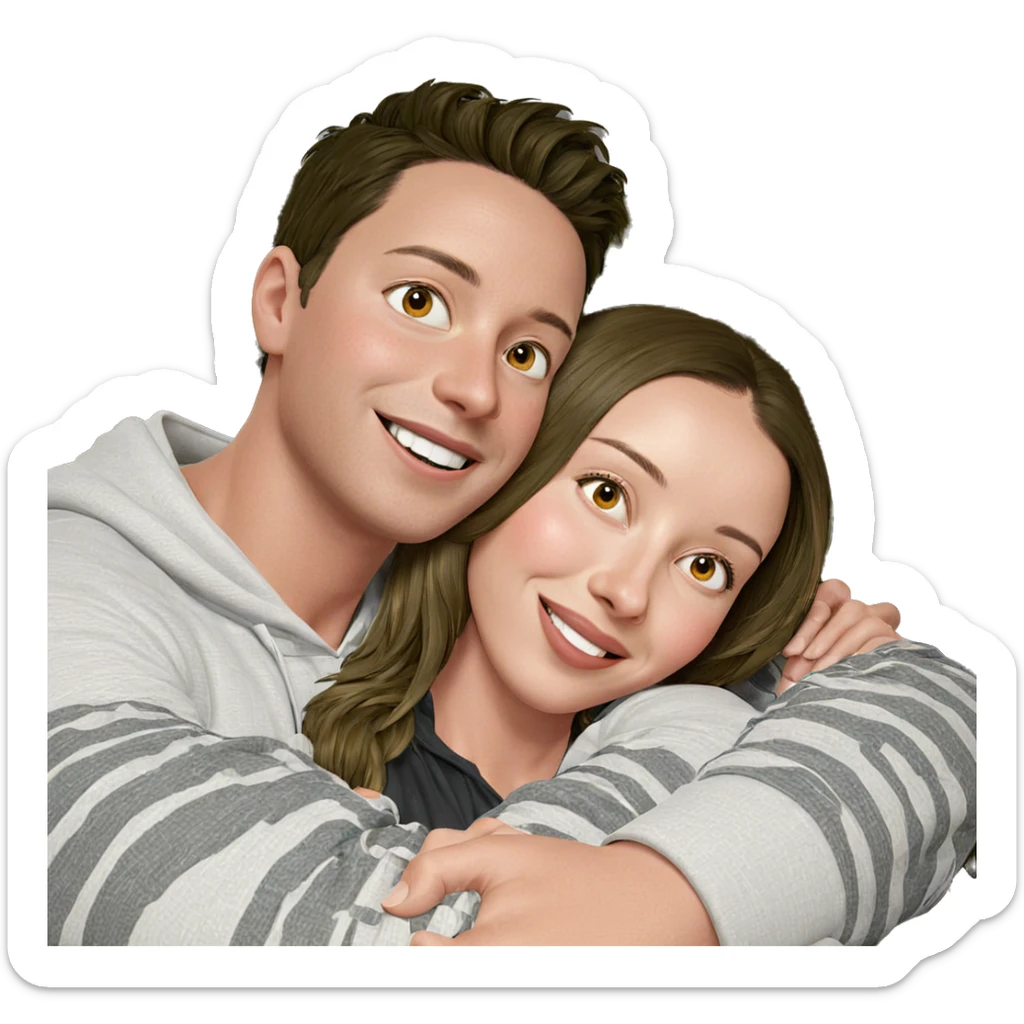 sweet embrace of friendship sticker