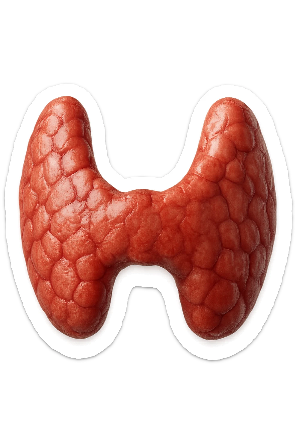 tiroide umana anatomica fluttua in aria realistici in 4k sticker