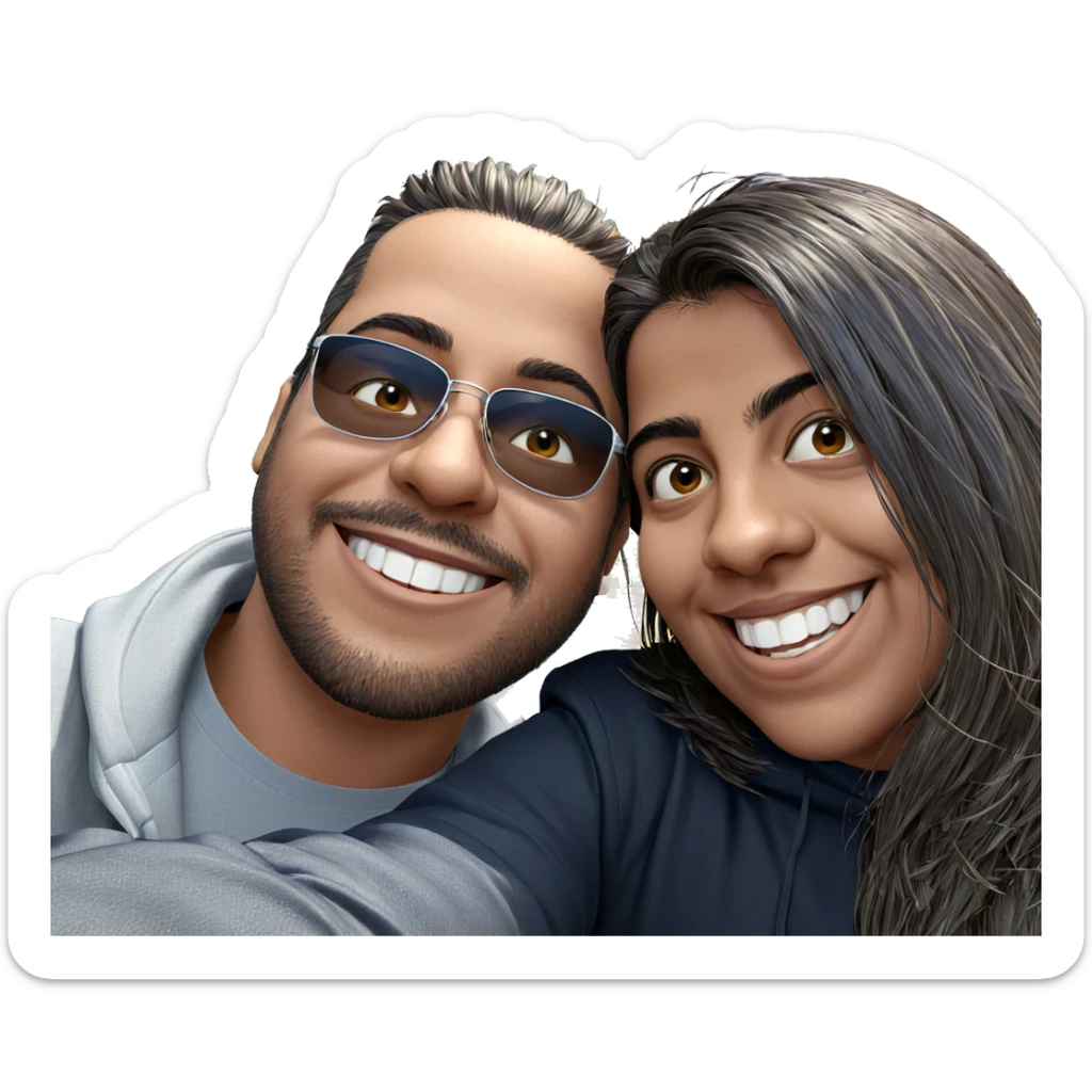 boys enjoying a sunny day sticker