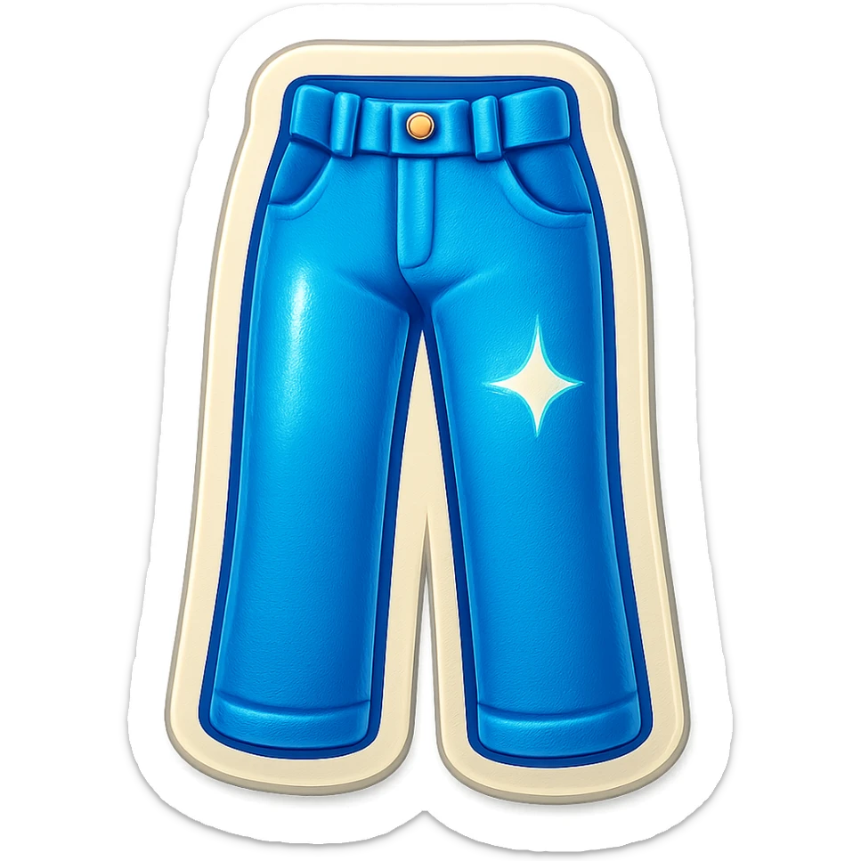 a pair of jeans in the style of iOS clothing stickers sticker