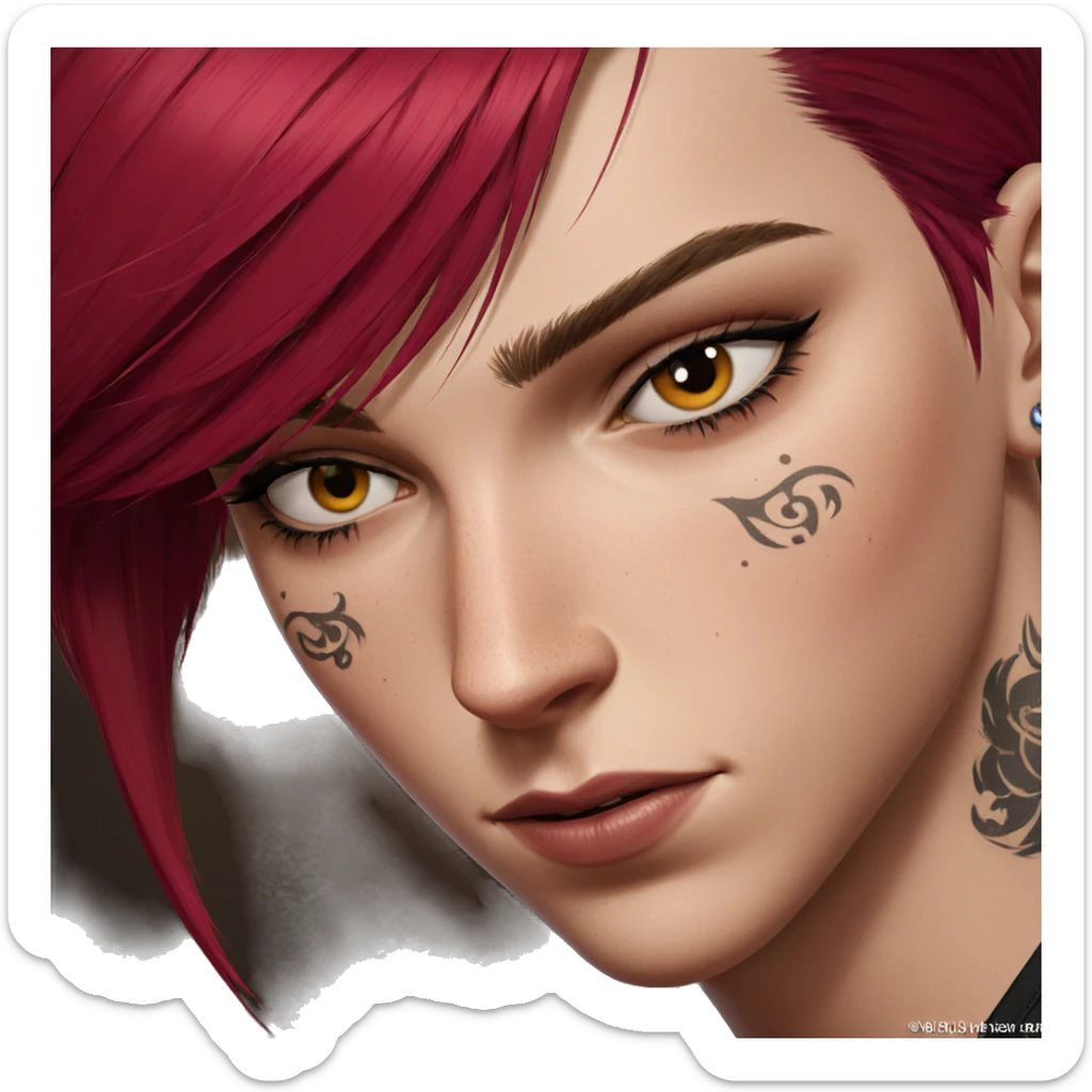vi portrait with tattoos sticker