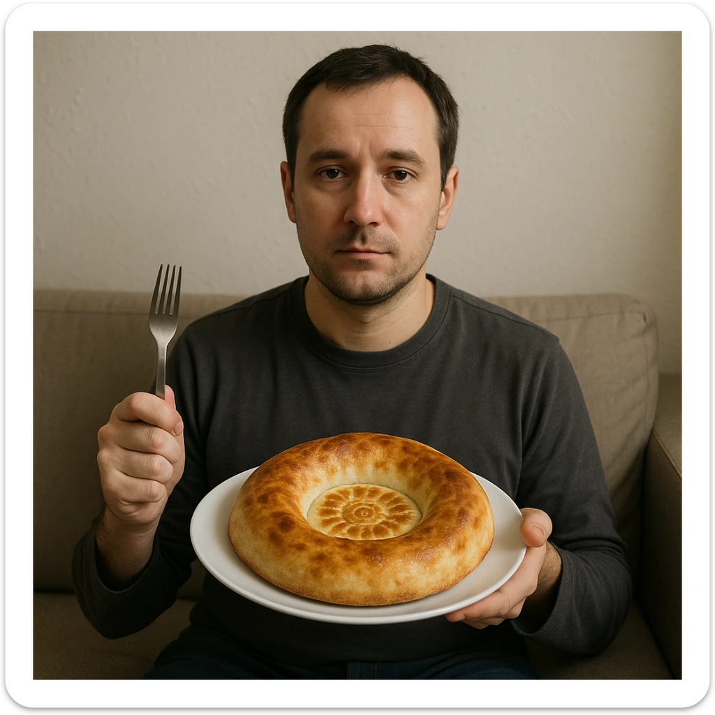 sartarosh xonada shunchaki tarelka v vilka ushlab utirsin tarelkada esa faqat uzbekcha non bulsin kayfiyati xam urtacha bulsin xursan bob ketmasin sticker