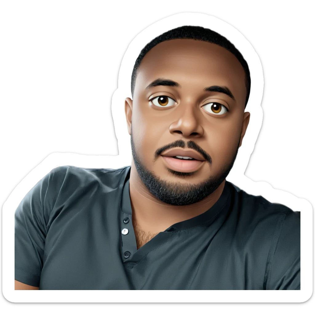 male portrait with beard sticker