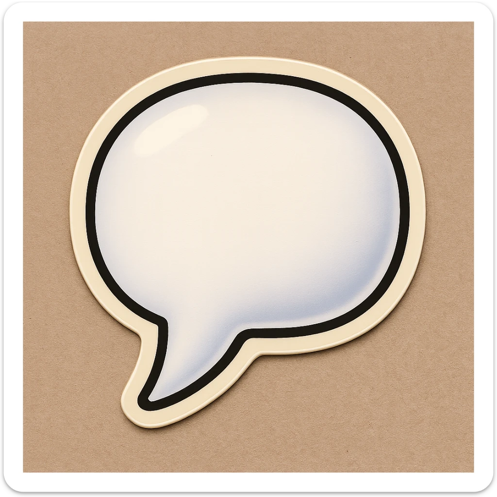 white speach bubble sticker