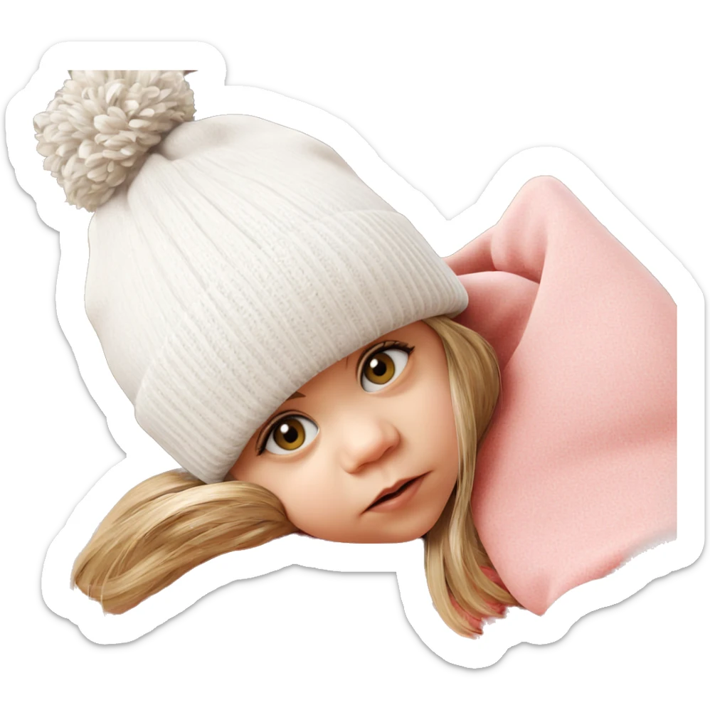 girl in hat and sweater sticker