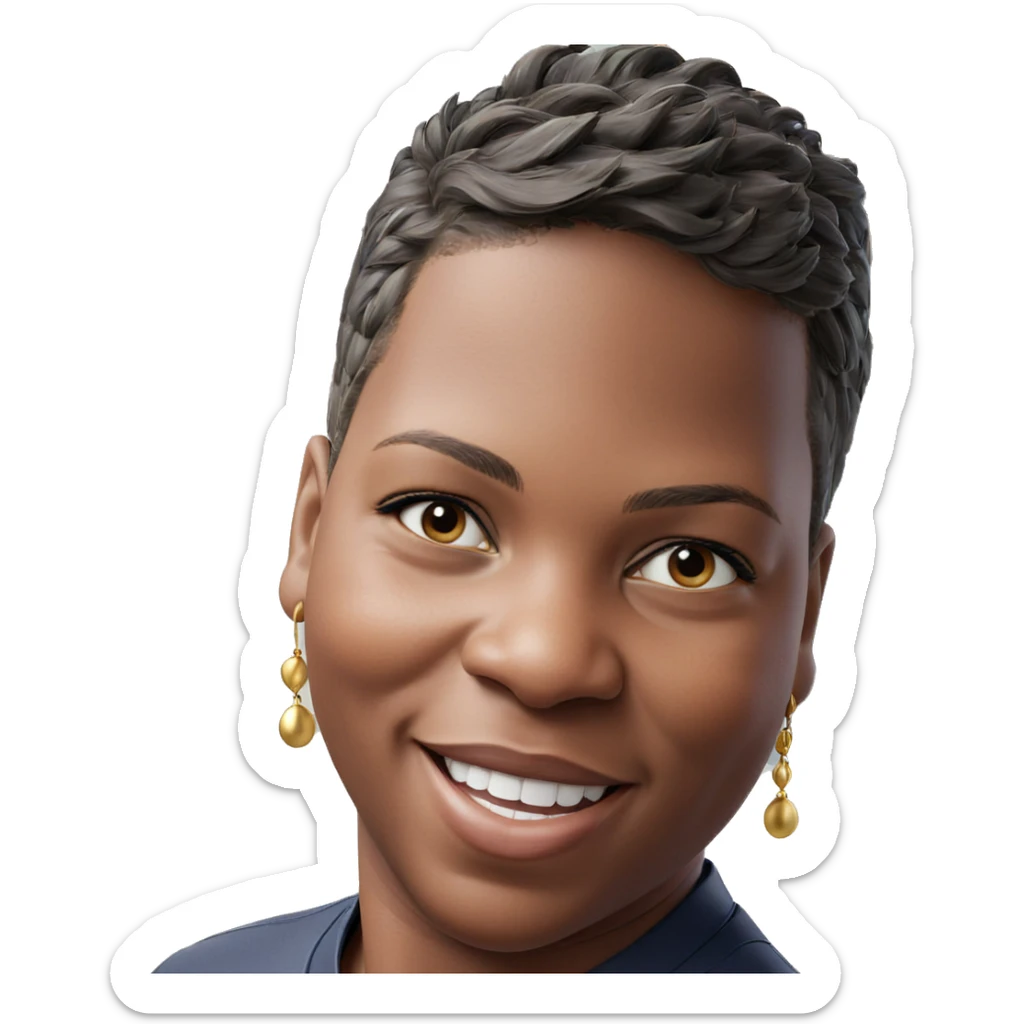 smiling boy with earrings sticker