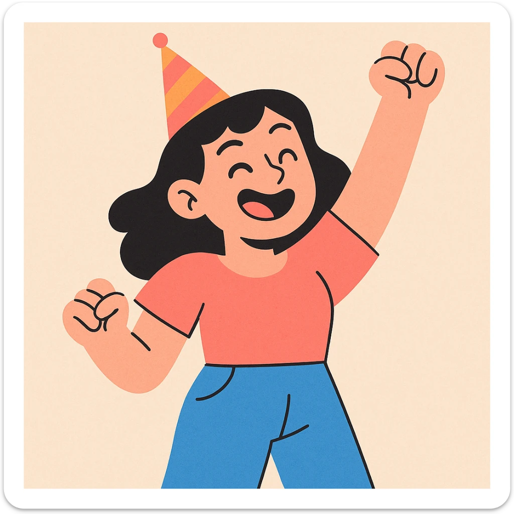 party hat sticker
