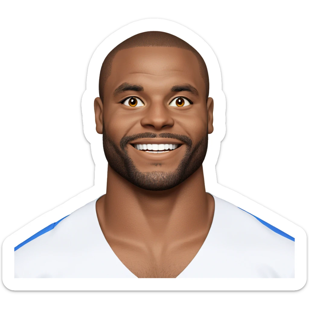 smiling dark-skinned man portrait sticker