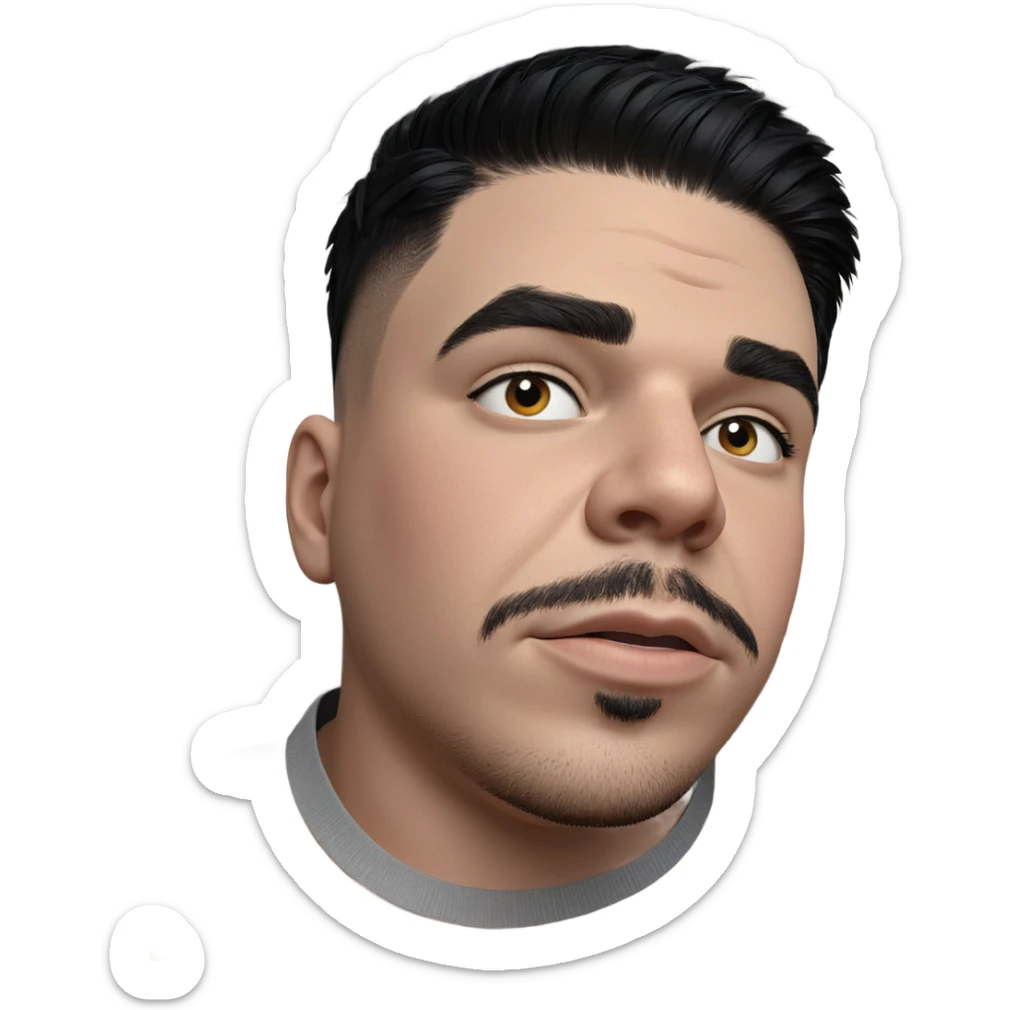 charming boy with black hair sticker