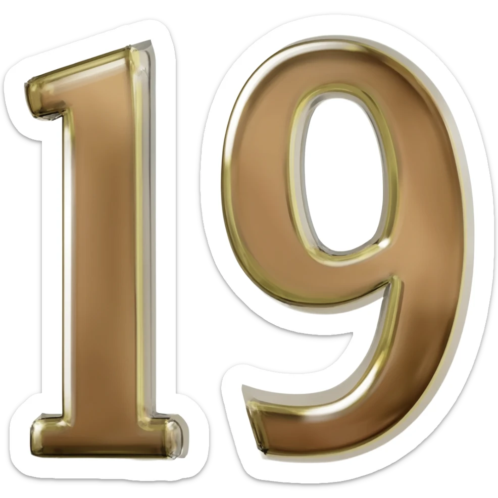 Volitas de cumpleaños número 19 sticker