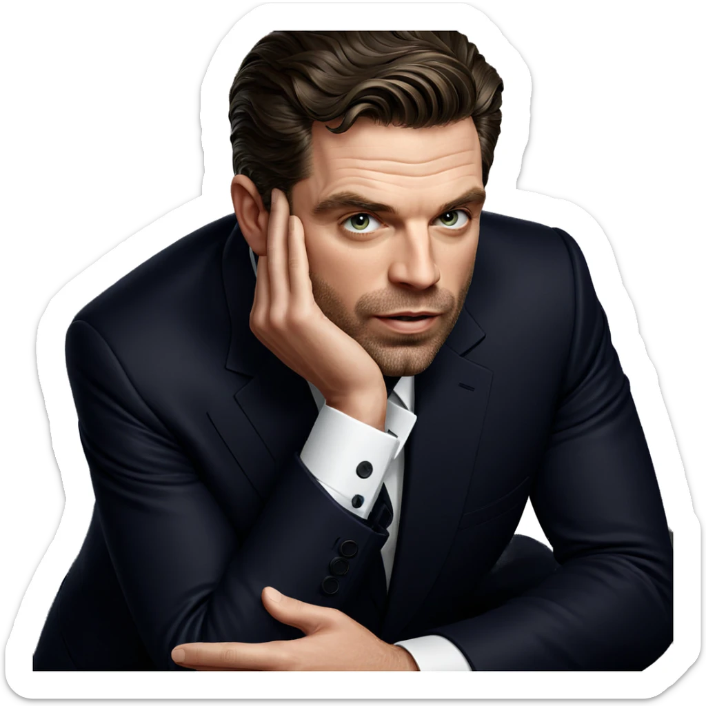 dapper gentleman in a suit sticker